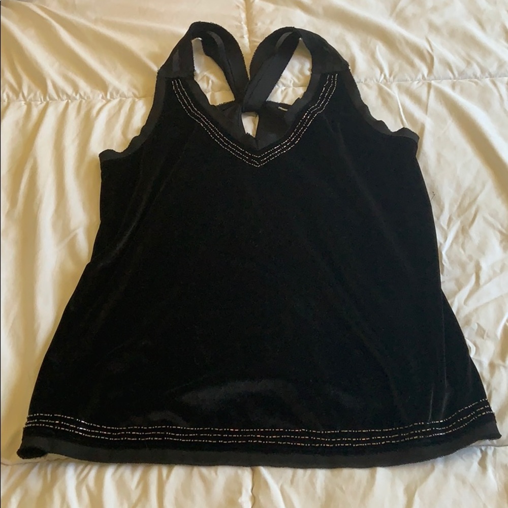 Abercrombie and Fitch Black Velvet Tank Top 🦋